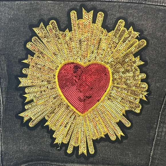 Refuge Charcoal Denim Jacket. Cropped and modified - Picture 4 of 5